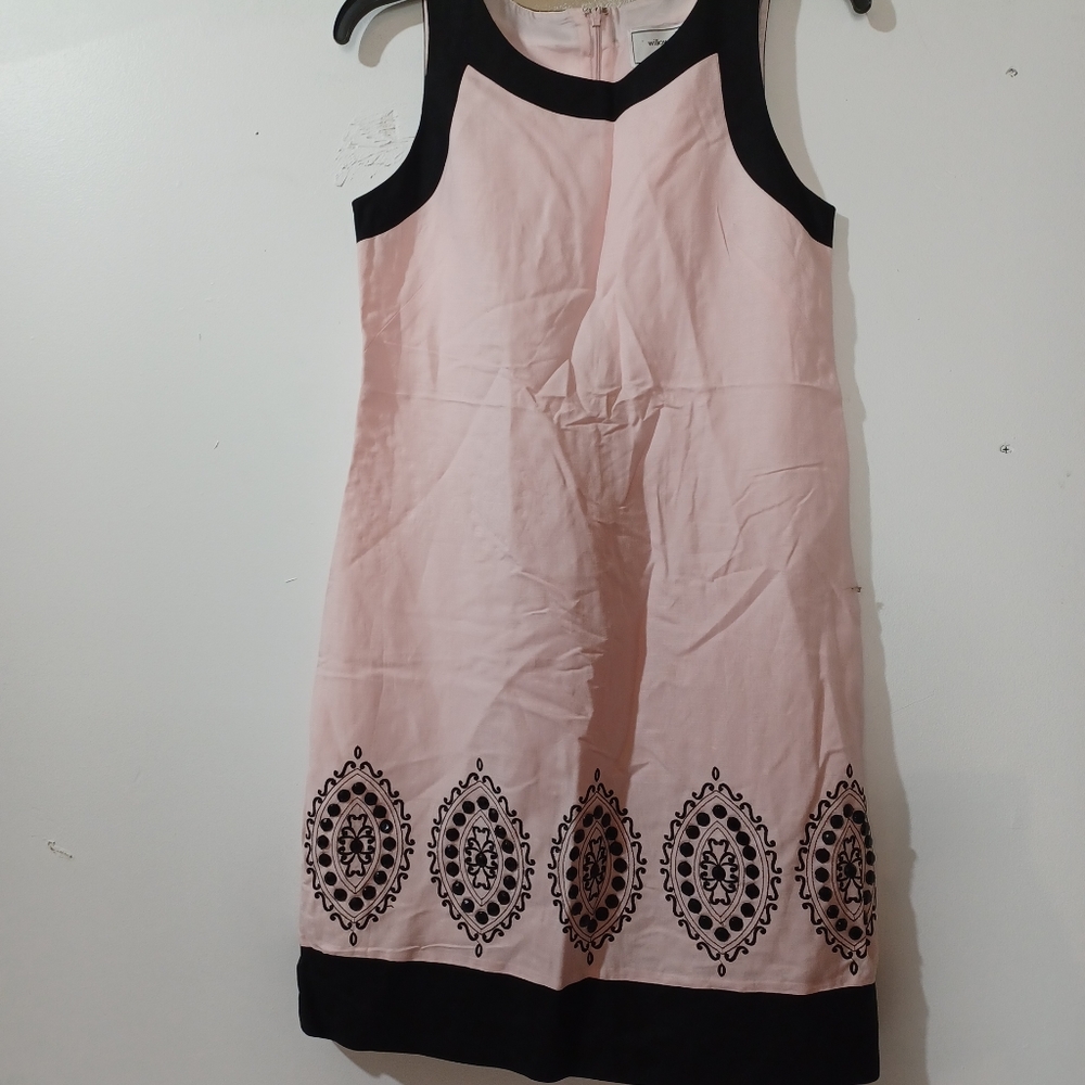 Willow Glenn new york pink and black sleeveless dress size 6 pre owned